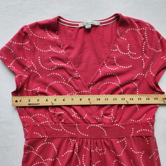Boden Pink Faux Wrap Dress Short Sleeve Summer Business Casual Pretty Cute 10 - Picture 6 of 7
